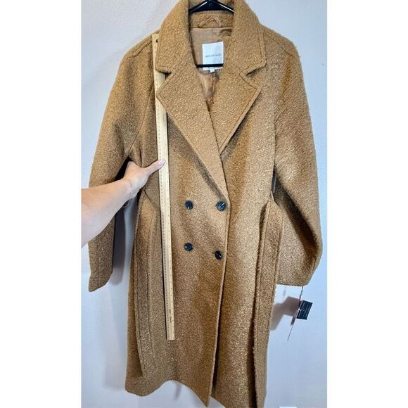 NWT Avec Les Filles Double Breasted Teddy Trench Coat Women's Medium - Picture 11 of 12
